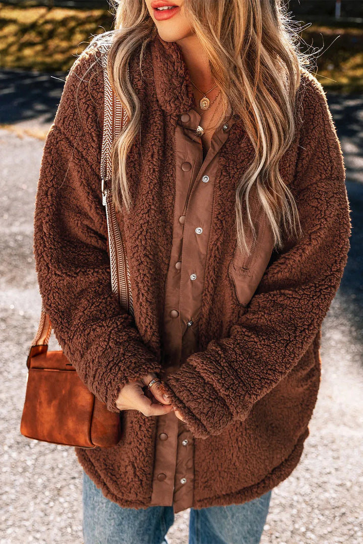 Stilla | Snap Down Dropped Shoulder Jacket