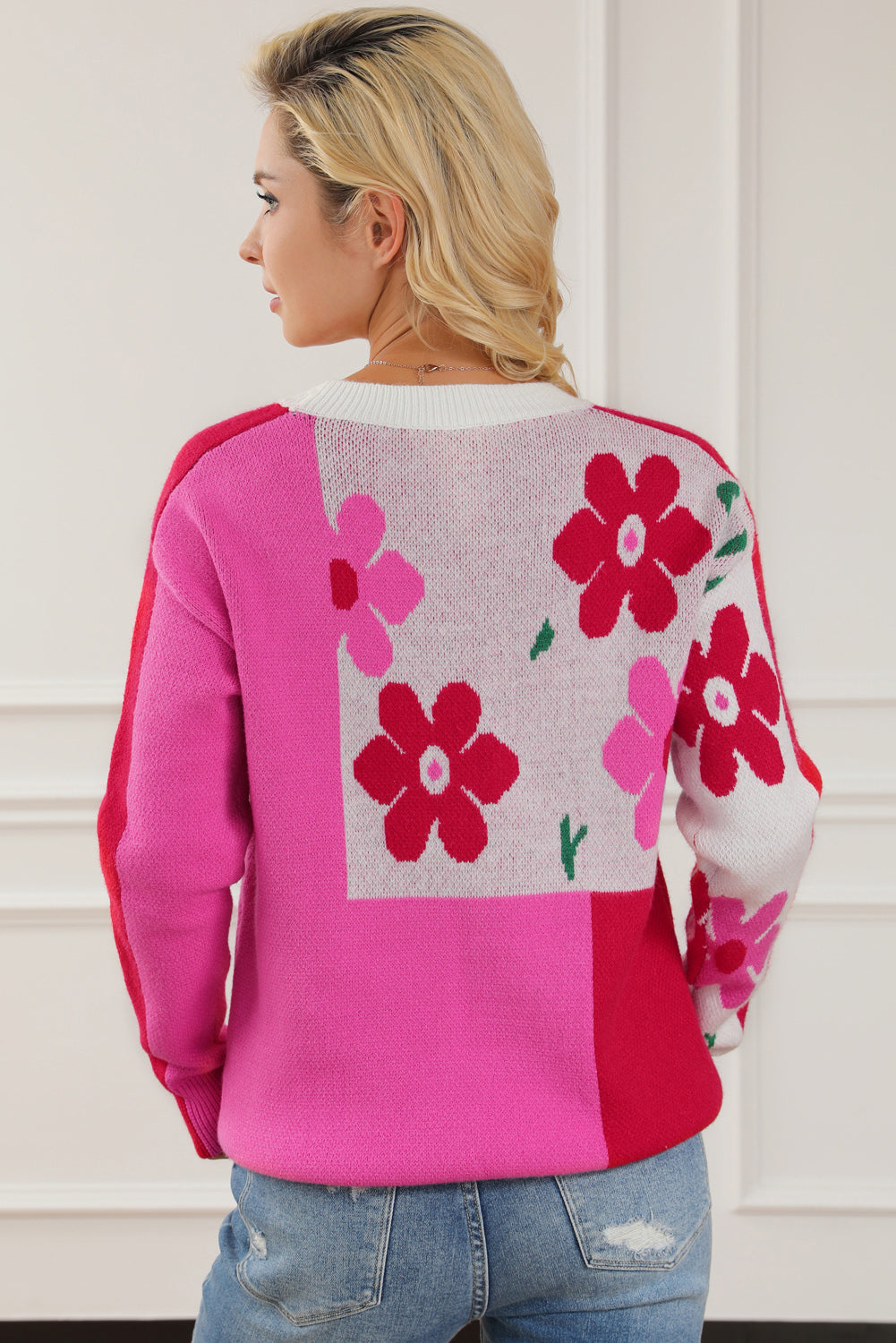 Stilla | Rund Hals Faldet Skulder Sweater