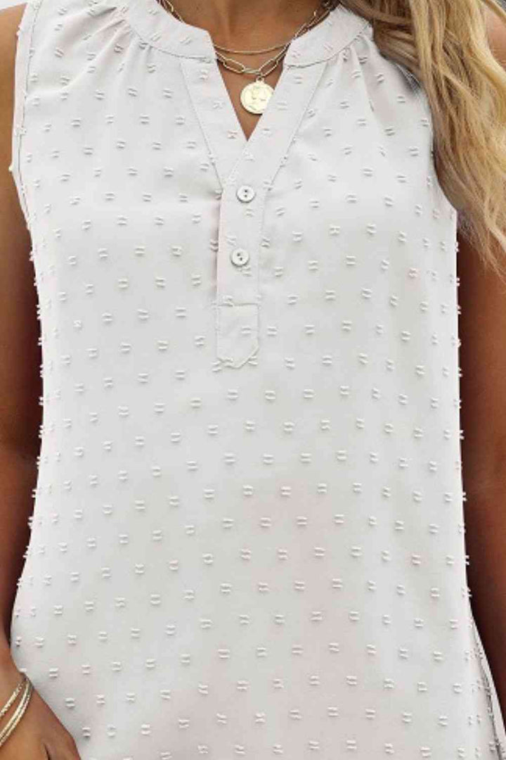 Stilla | Dot Notched Neck Tank