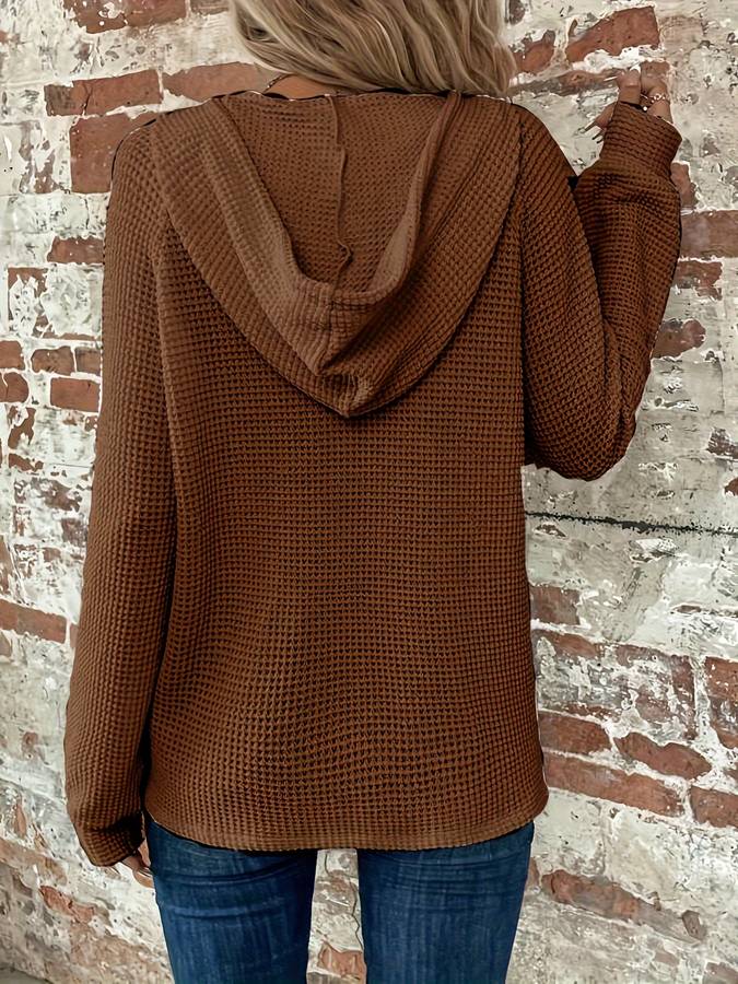 Stilla | Løs Strikpullover Med Hætte