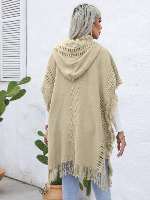 Stilla | Trim Knapperet Hætt Poncho
