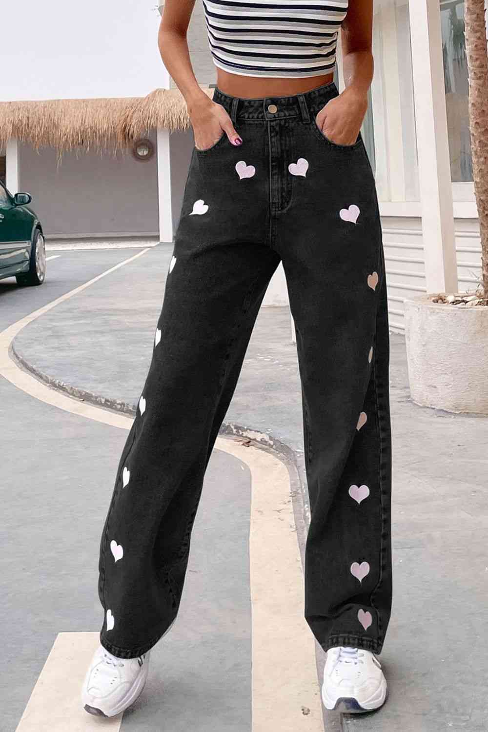 Stilla | Print Knapje Jeans