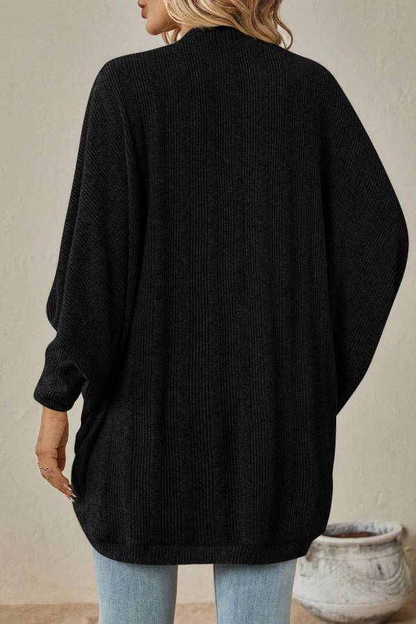 Stilla | Bat Ærme Cardigan Løs Strikket Jakke