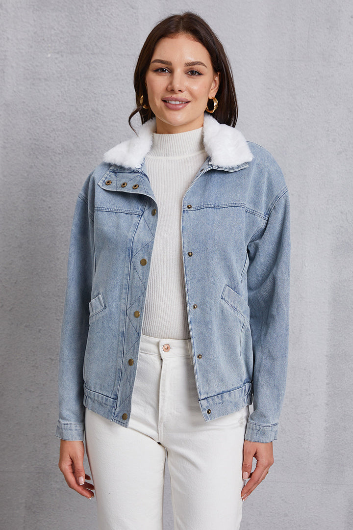 Stilla | Down Collared Neck Denim Jacket