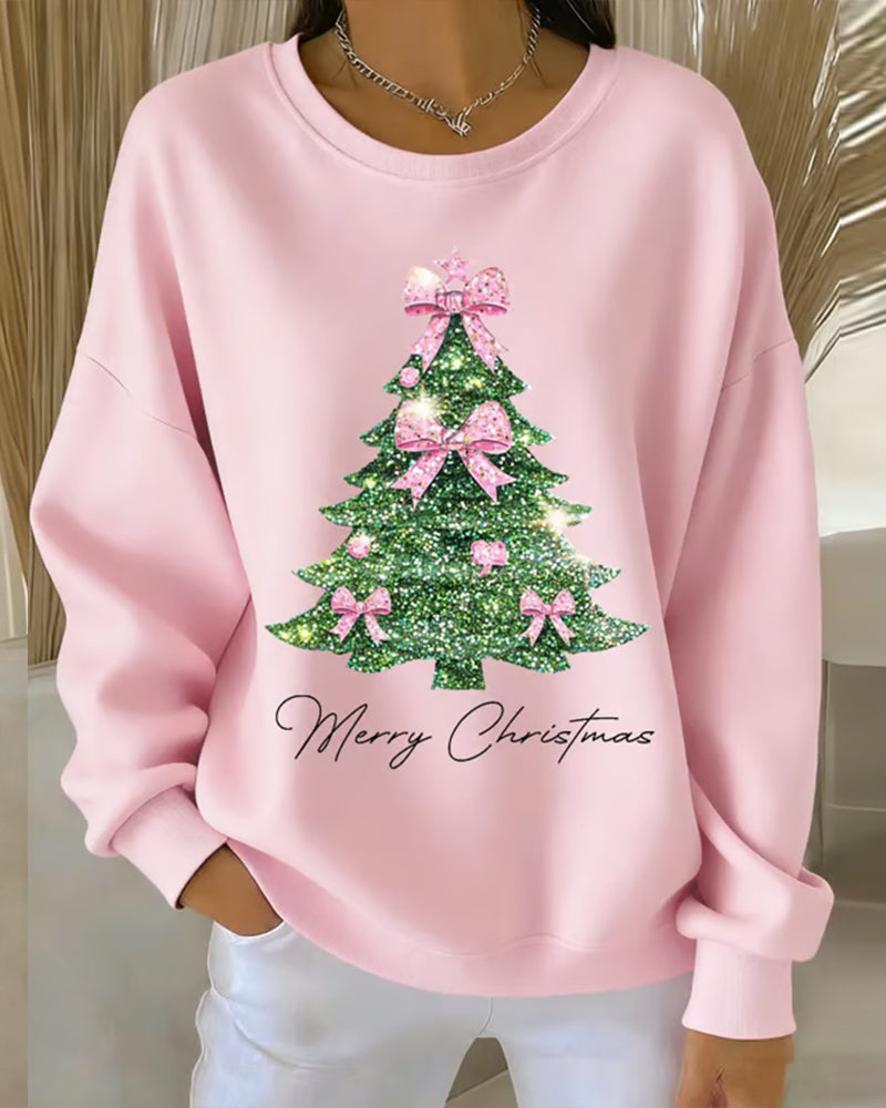 Stilla | Sweatshirt med juledræt og lange ærmer