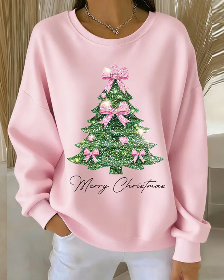 Stilla | Sweatshirt med juledræt og lange ærmer