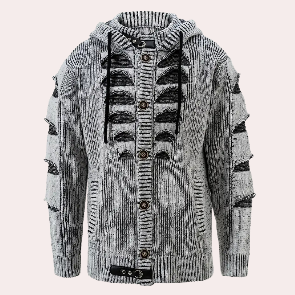 Stilla | Modebevidst Hættetrøje Cardigan til Mænd