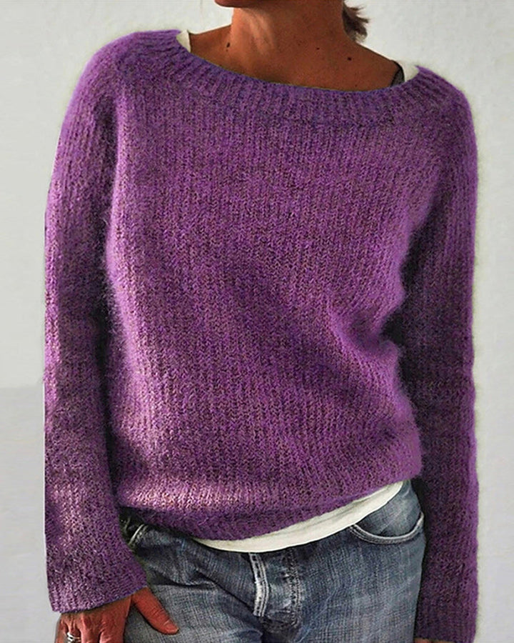 Stilla | Sweater med Rundhalset og Lange Ærmer