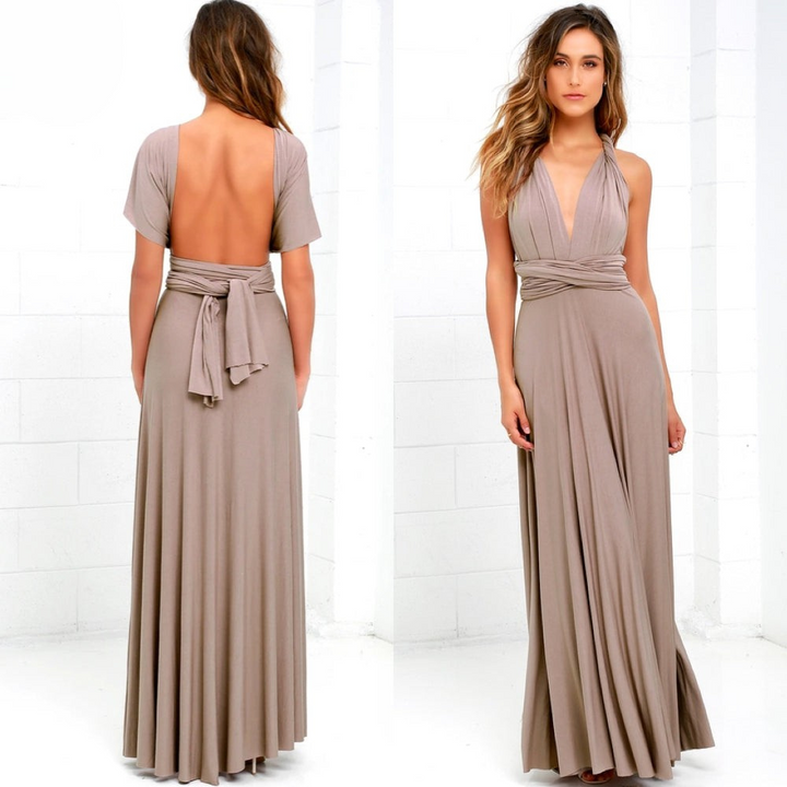 Skovae | Elegant Dame Infinity Kjole Smart Wrap Sommerkjole
