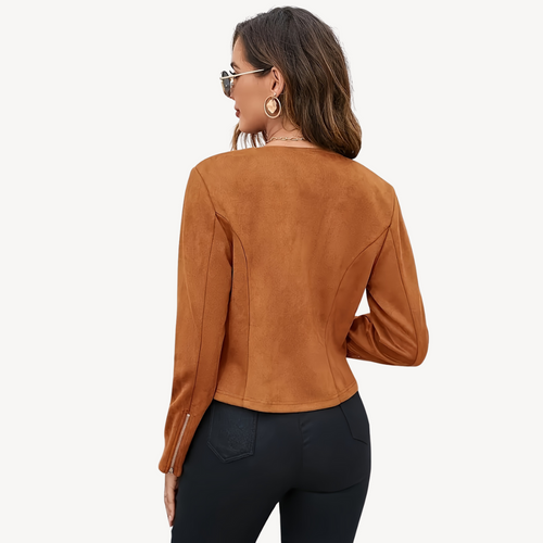 Stilla | Dame Lynlås Suede Jakke