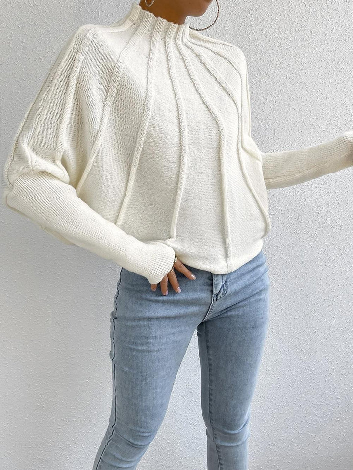 Stilla | Cashmere strikpullover med flagermusærmer