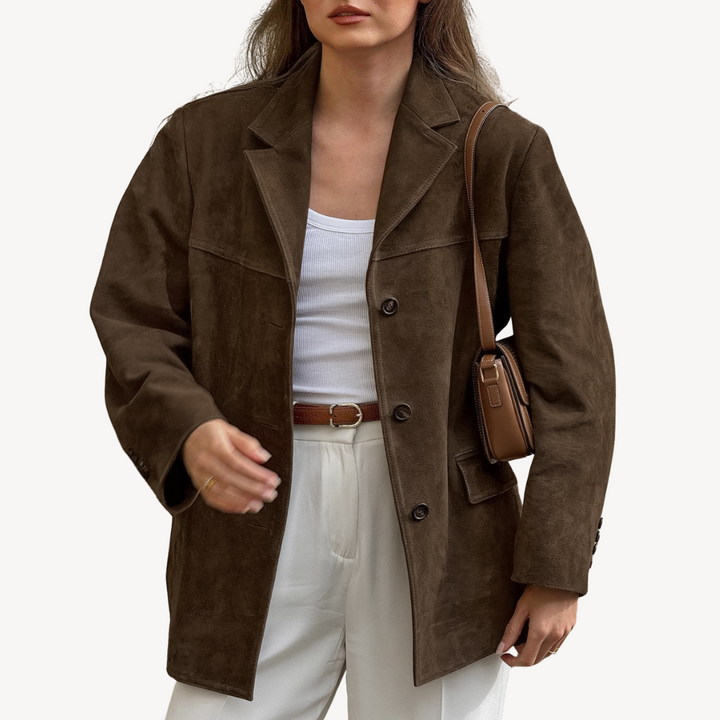 Stilla | Oversized Suede Blazerjakke Damer