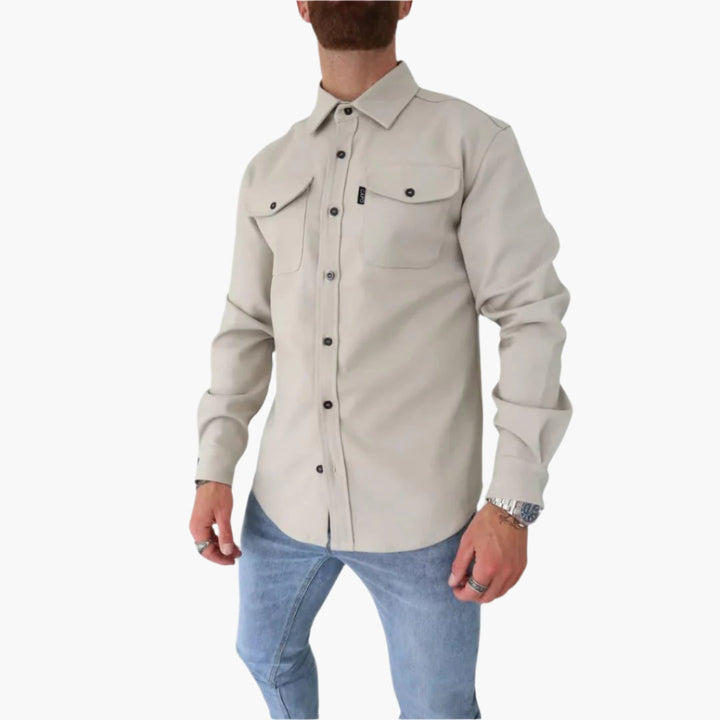 Stilla | Overshirt Jakke - Moderne Button-Through Skjortejakke til Fritid og Erhverv