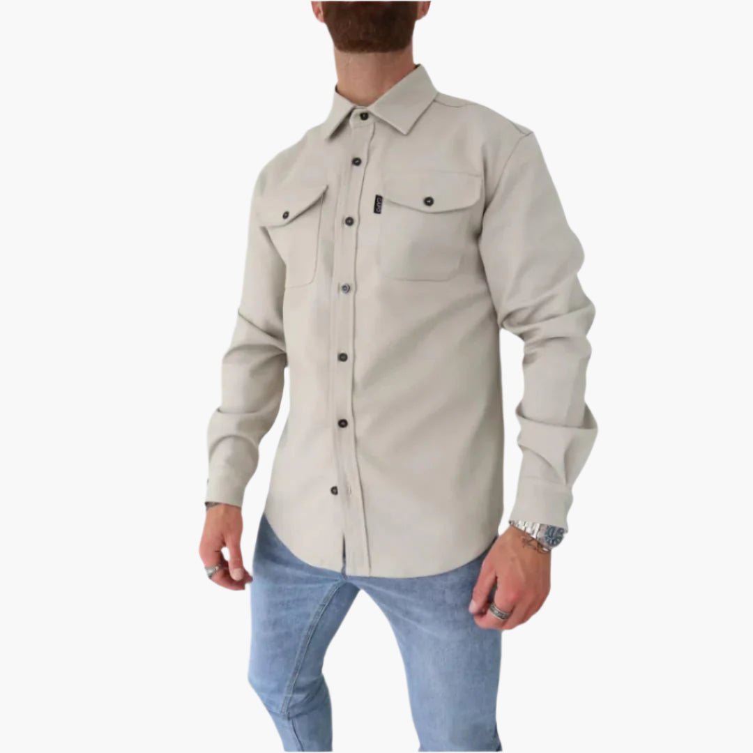 Stilla | Overshirt Jakke - Moderne Button-Through Skjortejakke til Fritid og Erhverv