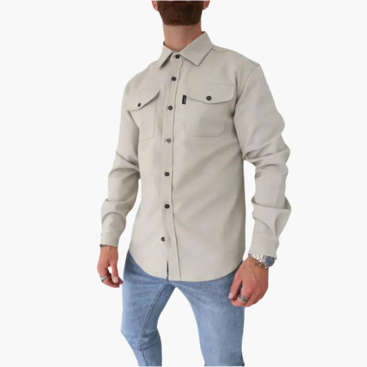 Stilla | Overshirt Jakke - Moderne Button-Through Skjortejakke til Fritid og Erhverv