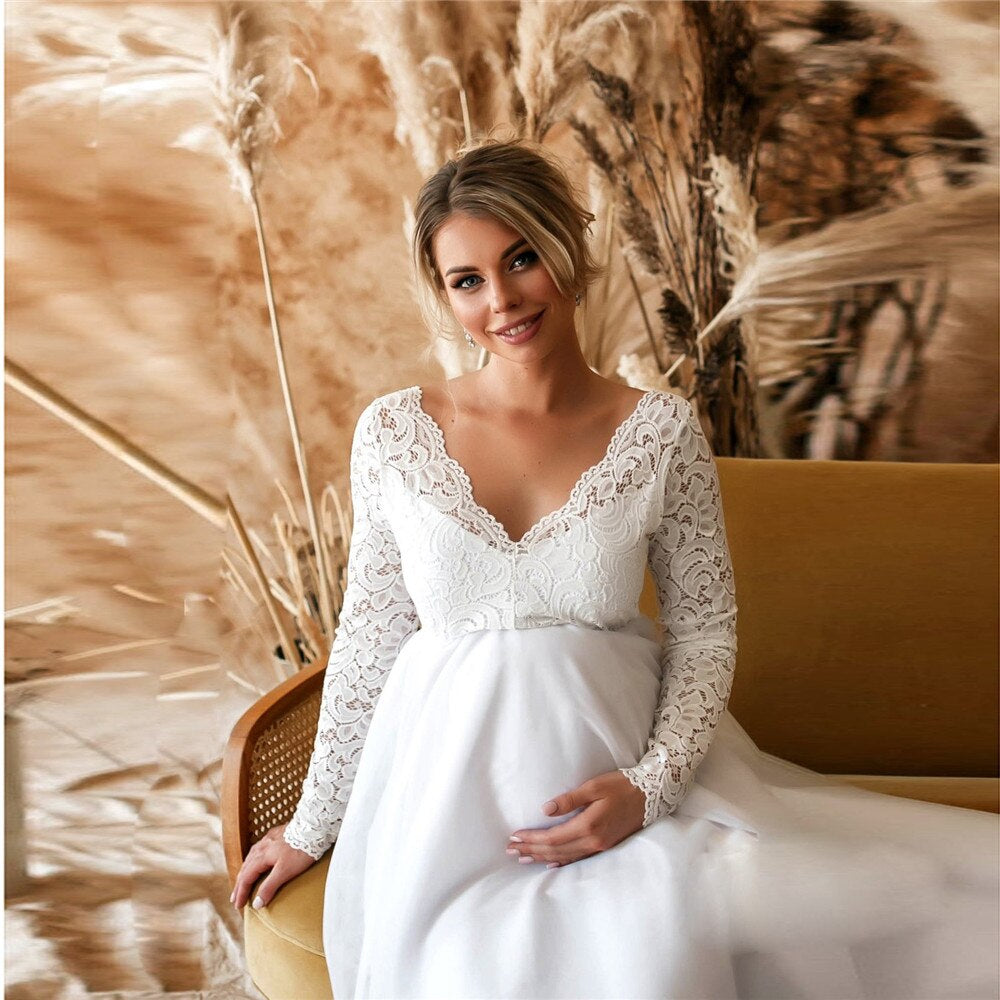 Stilla | Elegant Spids-maxikjole Til Gravide