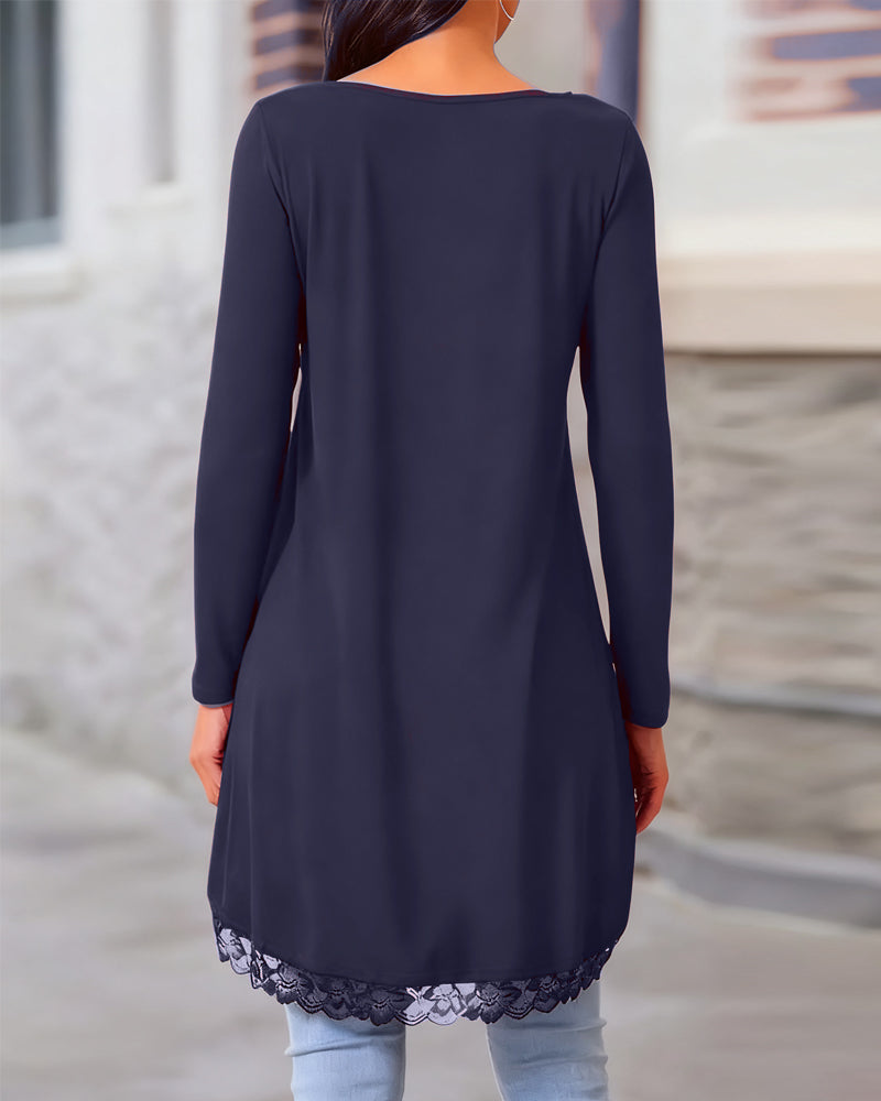 Stilla | Langeærmet top med mesh patchwork