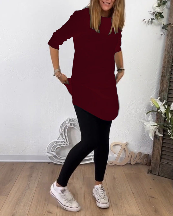 Stilla | Top med rund halsudskæring