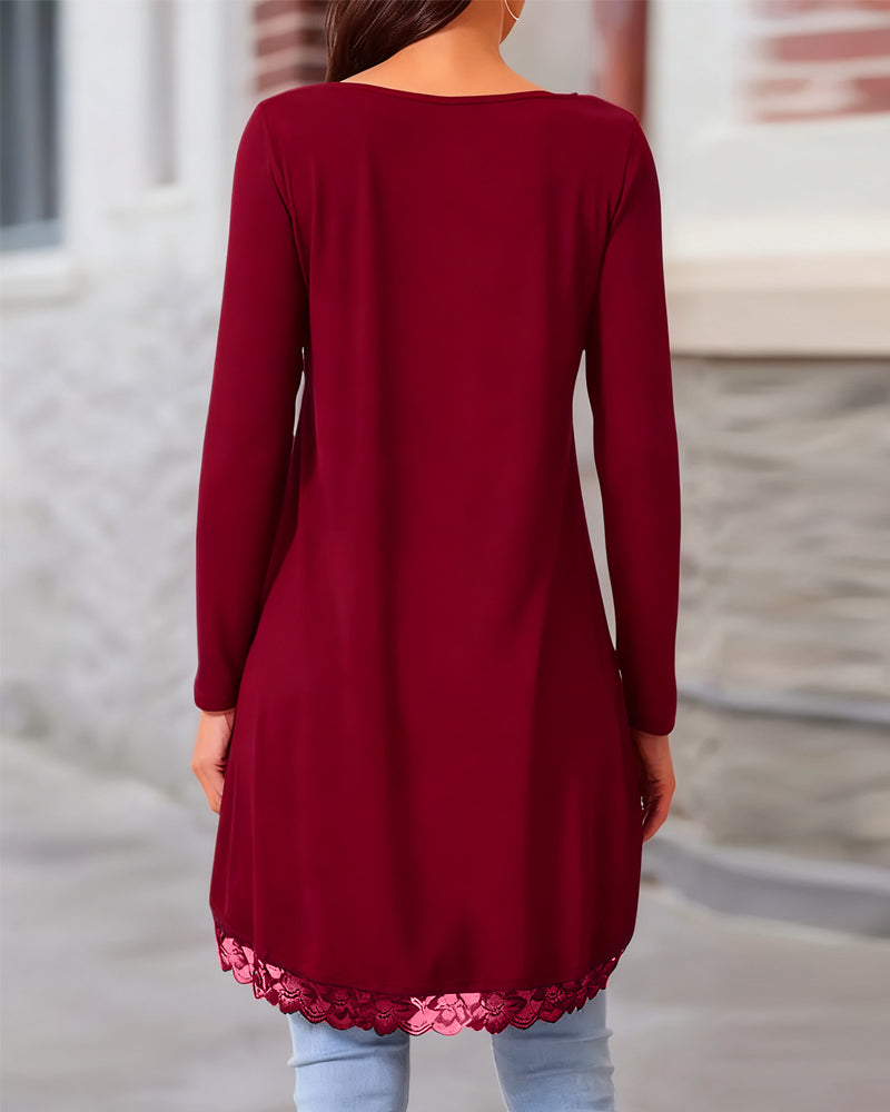 Stilla | Langeærmet top med mesh patchwork