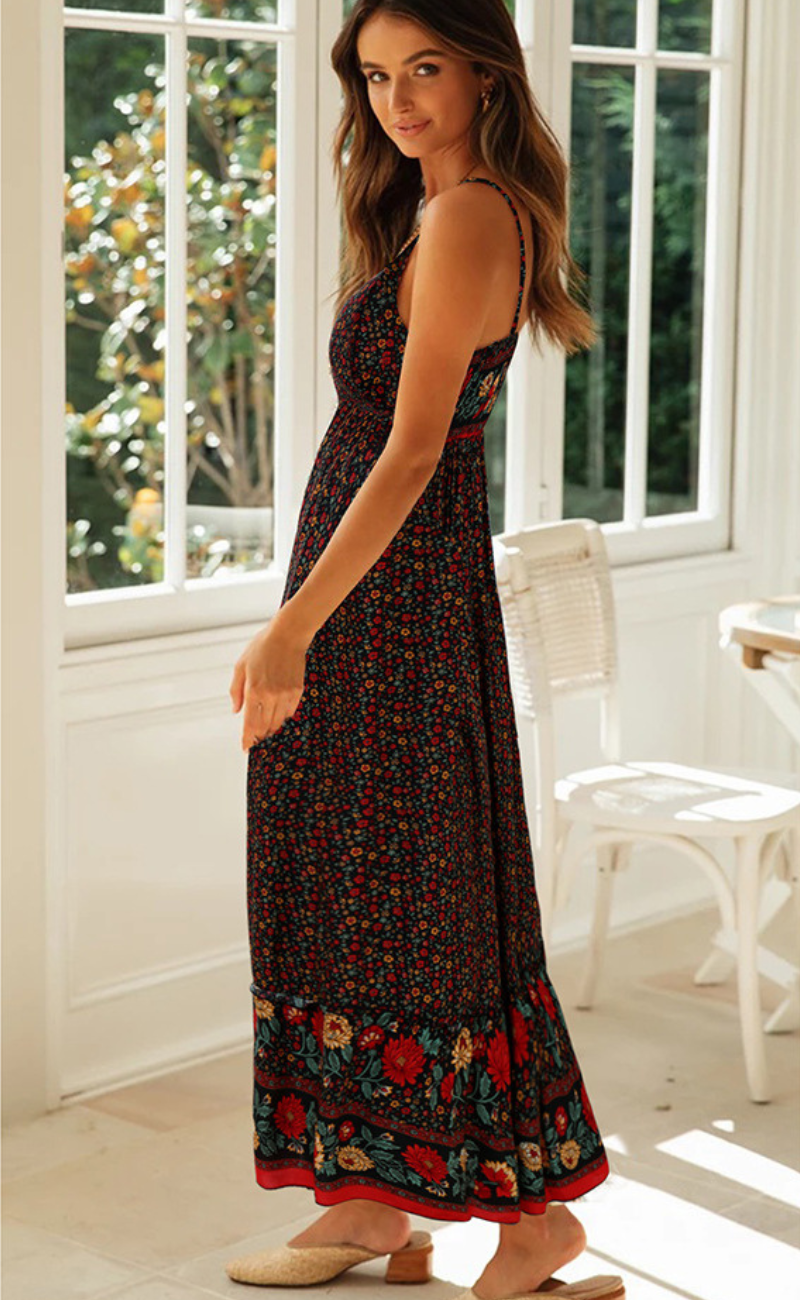 Stilla | Boho Kjole Med Stropper