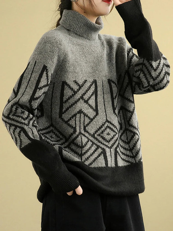 Stilla | Strikpullover med rullekrave