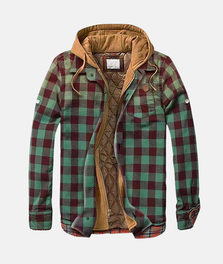 Stilla | Plaid flannel skjorte med hætte til mænd