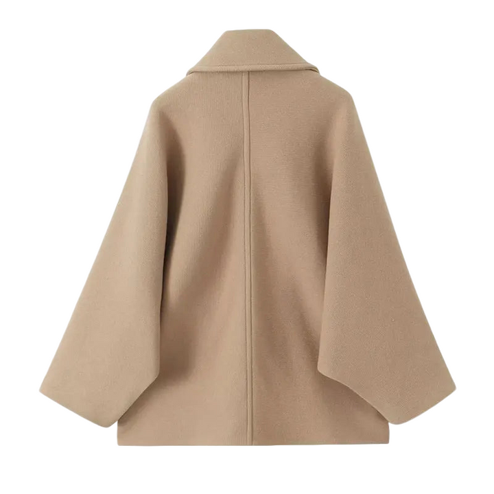 Stilla | Damernes Overgangsjakke - Beige Oversized Frakke I Beige