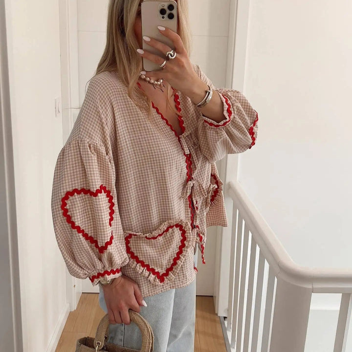 Stilla | Bluse med Hjerte lommer