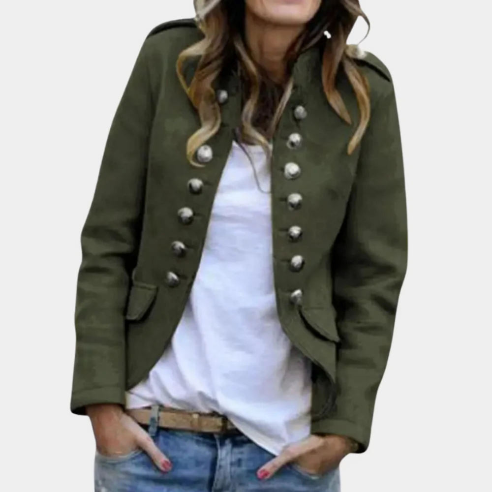Stilla | Dobbelt rækket uldfrakke med vintage flair og slim fit