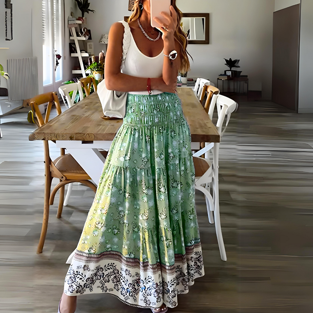 Stilla | Casual Dames Boho Maxi Nederdel