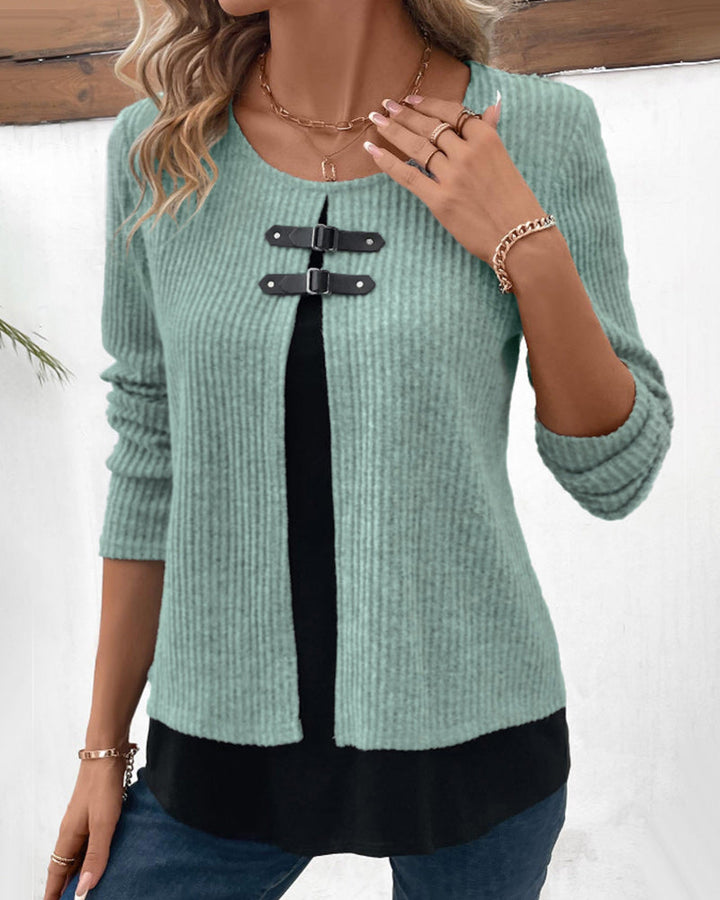Stilla | Langærmet Overlay Top