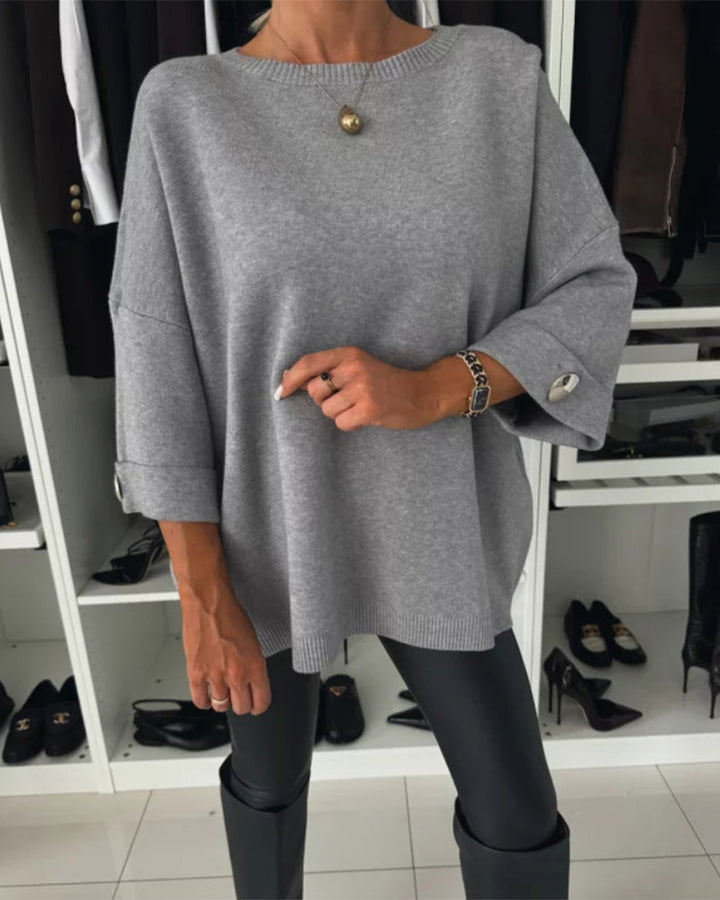 Stilla | Pullover med knapliste til alsidige looks