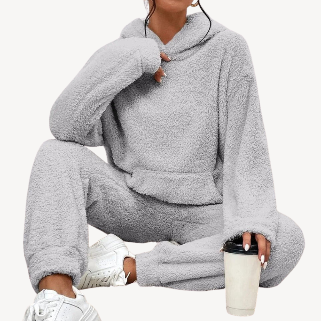 Stilla | Dame Fleece-Loungewear-Sæt Træningsdragt