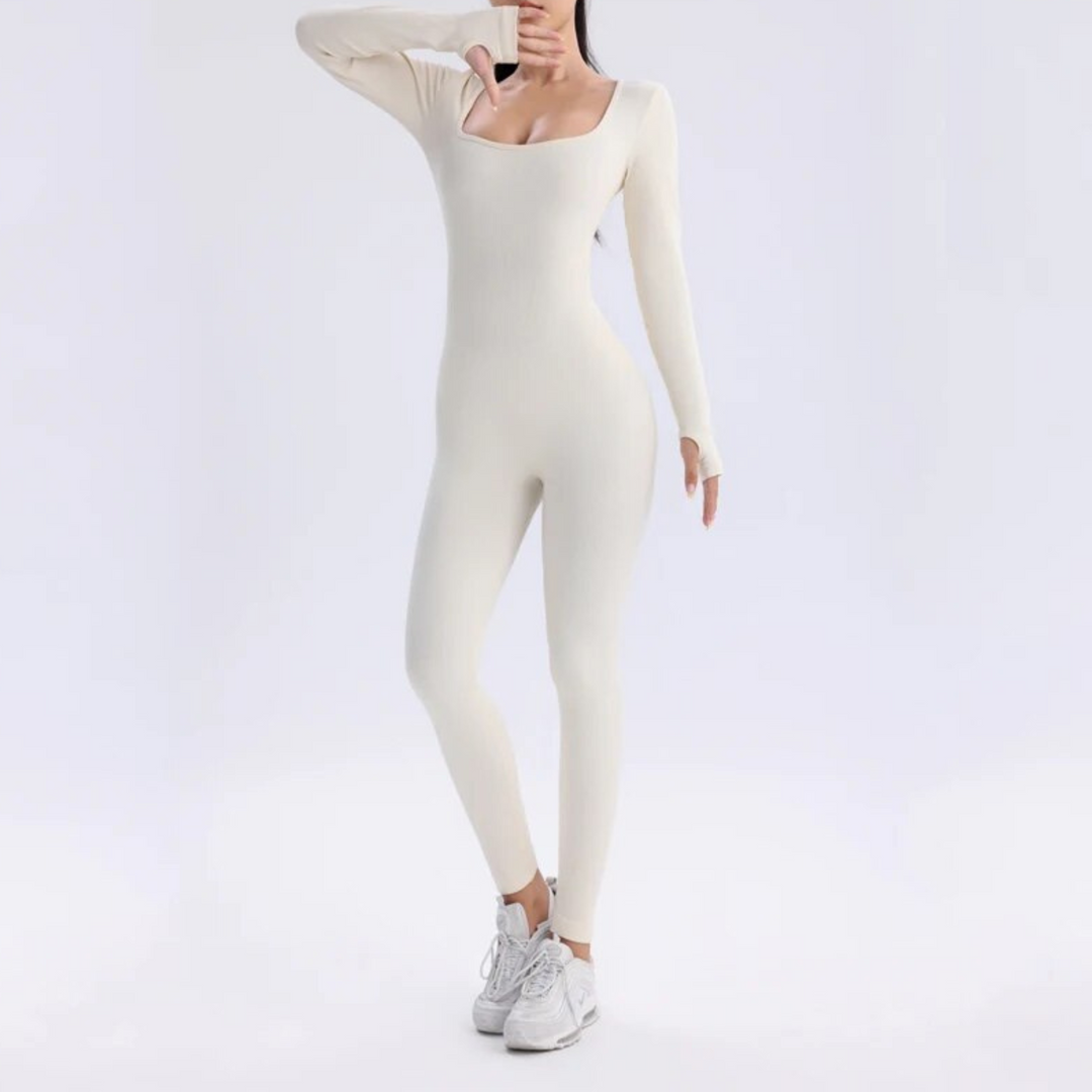 Stilla | Enkeltfarvet langærmet overall sportswear