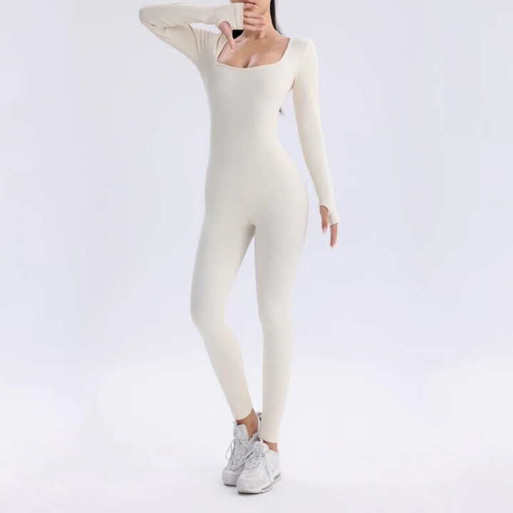 Stilla | Enkeltfarvet langærmet overall sportswear