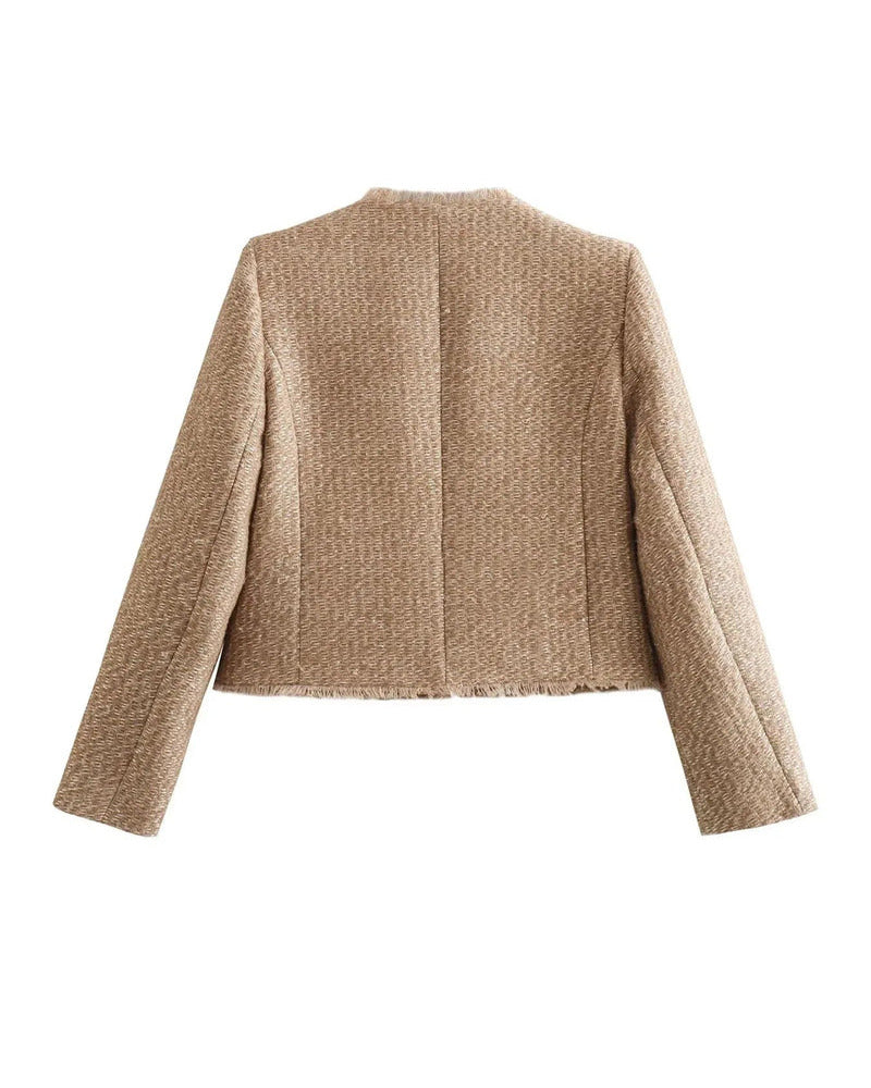 Stilla | Kort jakke blazer med gyldne knapper