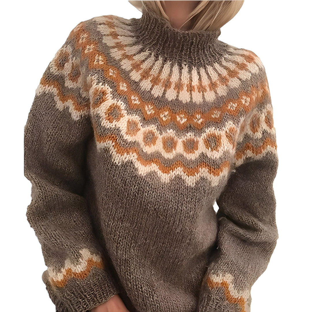 Stilla | Damensweater med Rullekrave Lavet Af Strik