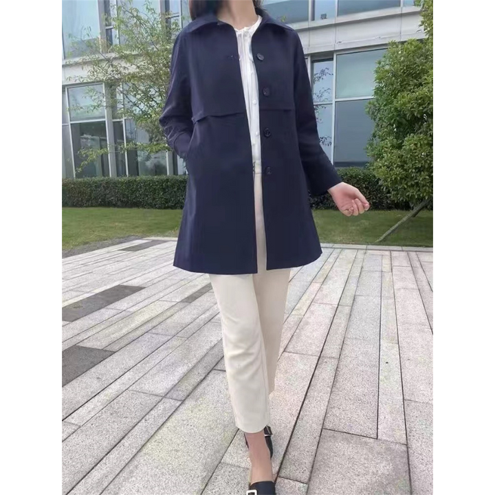 Skovae | Klassisk trenchcoat til damer, enkelt bundet, figursyet dames frakke