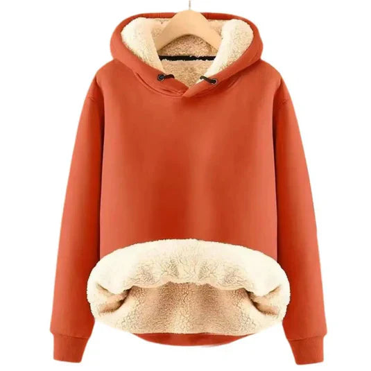 Stilla | Sweatshirt med Sherpa-fyr med hætte