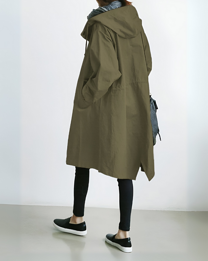 Stilla | Klassisk trenchcoat med hætte