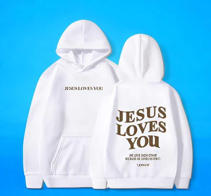 Stilla | Oversized Hættetrøje Jesus Elsker Dig