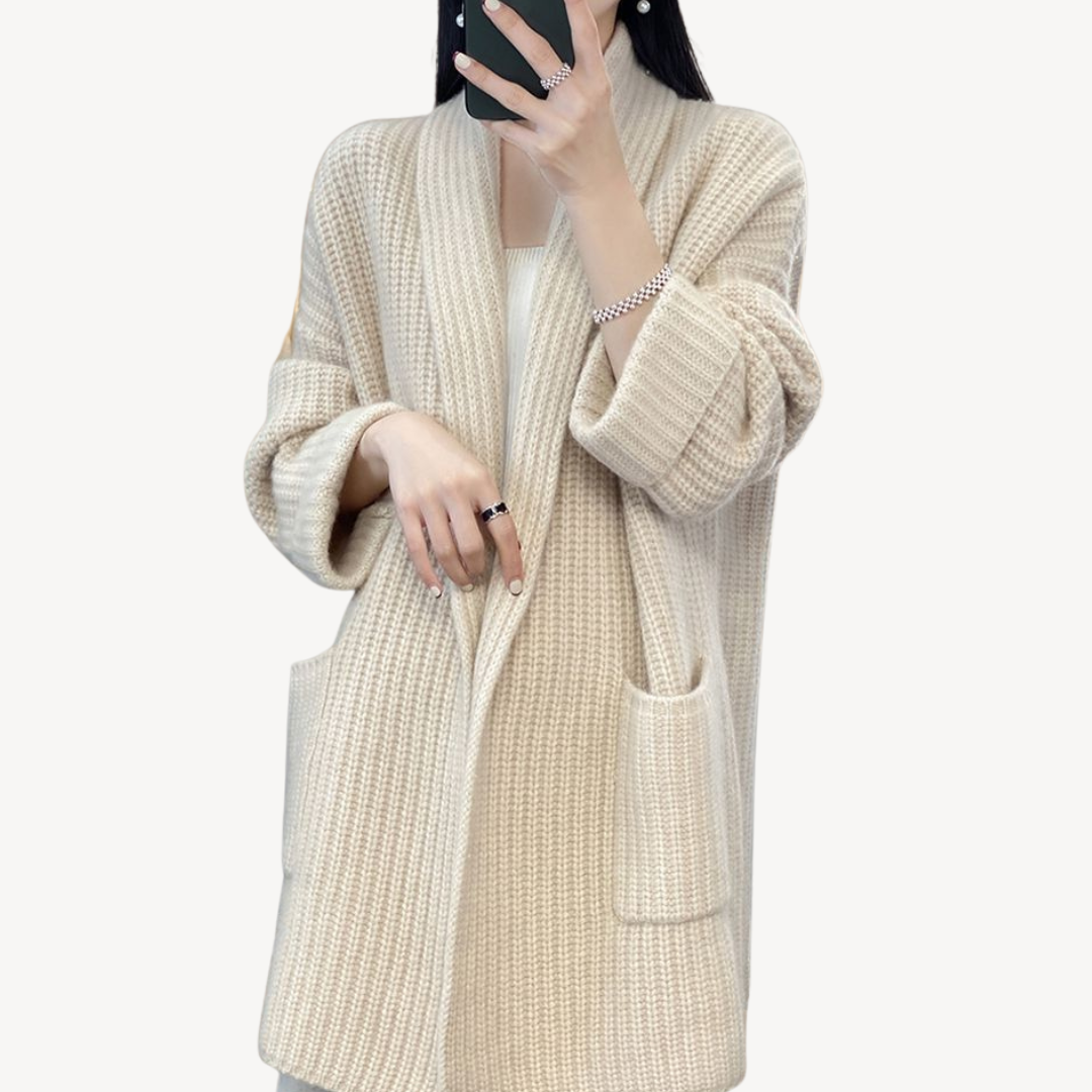 Stilla | Dame Lang Strikcardigan Pullover