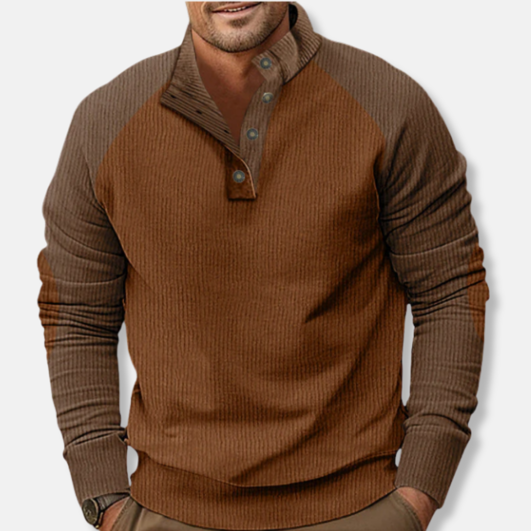 Stilla | Bomuld Ståkrave Pullover Raglan Ærmer Rib Pullover