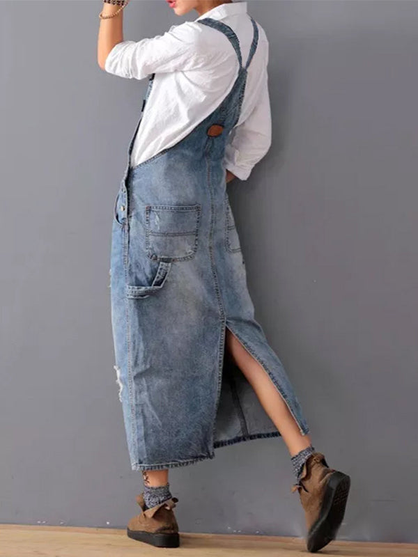 Stilla | Casual Denim Spaghetti Dress
