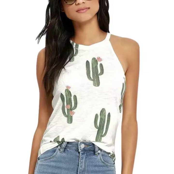 Stilla | Tanktop Med Kaktusprint