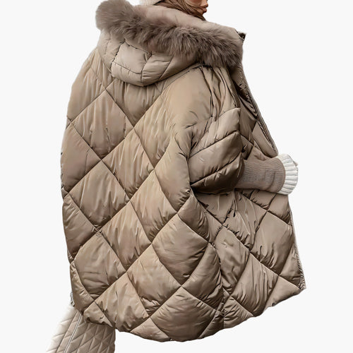 Stilla | Vinter Steppjakke med Hætte Og Oversize-Look - Mode Outdoortjakke til Kolde Dage