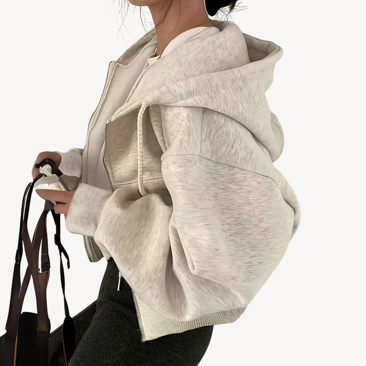 Stilla | Cropped Zip Hoodie til kvinder