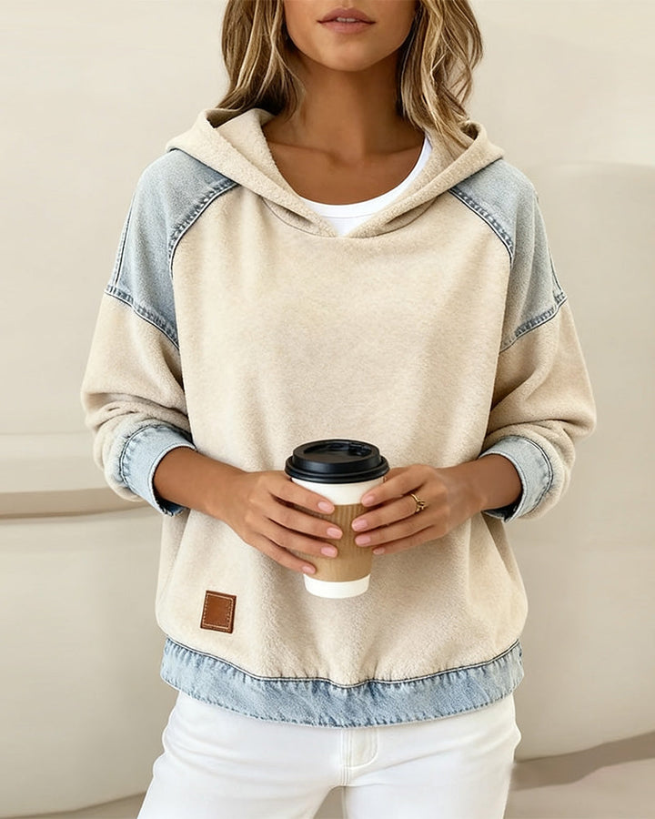 Stilla | Hætte sweatshirt med kontrastlomme
