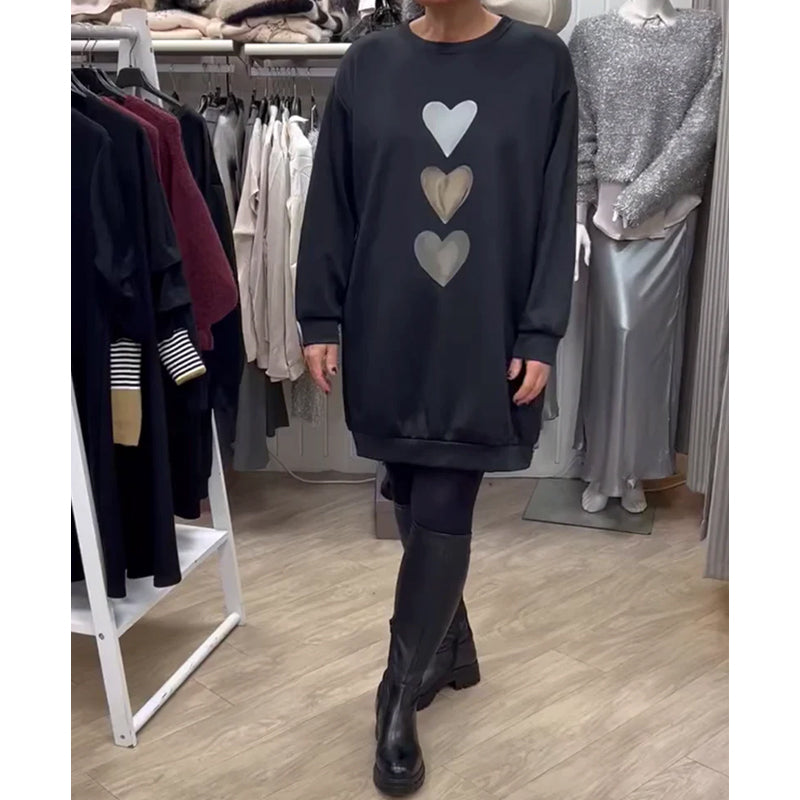 Stilla | Shift Hjerte Mønster Casual