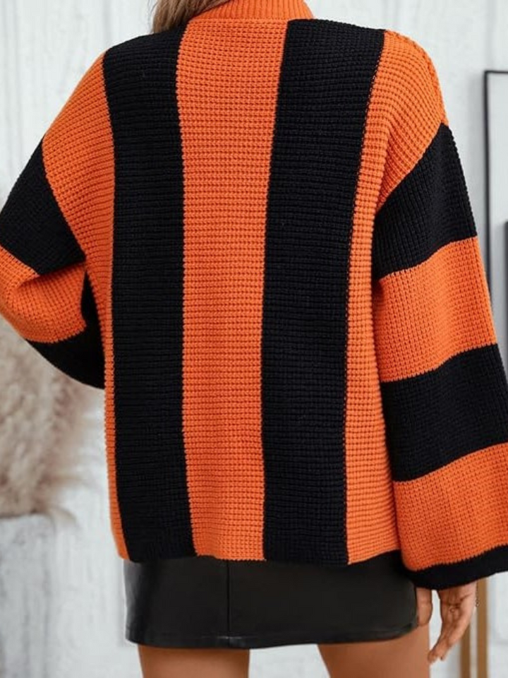 Stilla | Stribet Oversized-Strikcardigan
